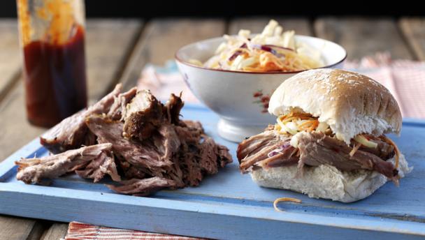 Pulled pork with spicy coleslaw