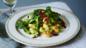 Pan-fried gnocchi with broccoli pesto and grilled veg
