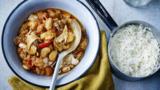 Chicken and butter bean casserole with basmati rice