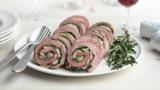 Neck of lamb stuffed with cannellini beans and hazelnuts