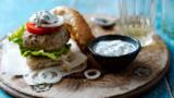 Spiced lamb burgers with herbed yoghurt