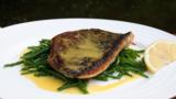 Trout with samphire and beurre blanc