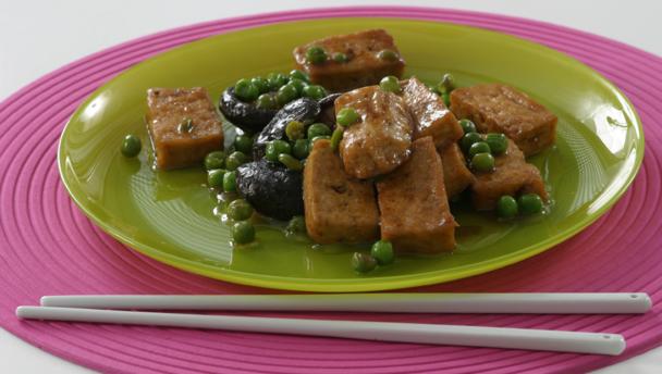 Bean curd with 'oyster' sauce