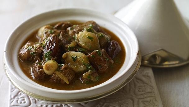 Lamb, shallot and date tagine