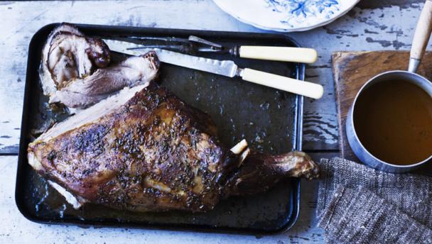 Roasted lamb with rosemary and paprika rub 