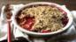 Ruby-red plum and amaretti crumble