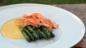 Wild salmon with English asparagus and hollandaise sauce