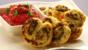 Anchovy palmiers with beetroot hummus
