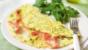 Herby smoked salmon omelette