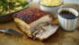 Perfect roast pork belly with cabbage and bacon