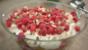 Raspberry and pistachio cake trifle