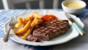 Sirloin steak with chunky chips