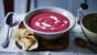 Spicy beetroot and coconut soup with herby yoghurt