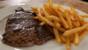Steak and perfectly cooked chips