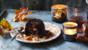Sticky gingerbread puddings with ginger wine and brandy sauce