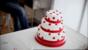 Three-tier red velvet cake 