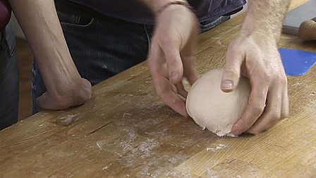 How to knead bread dough