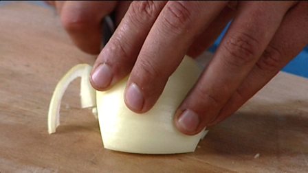 Learning to chop: slicing an onion