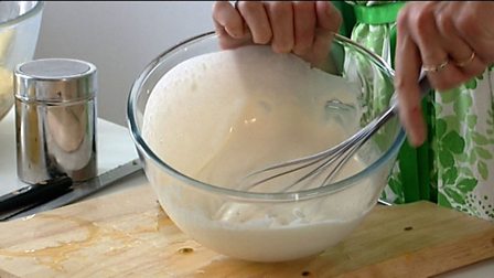 Whipping cream by hand