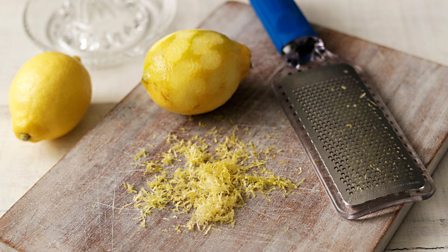 Grating lemon zest